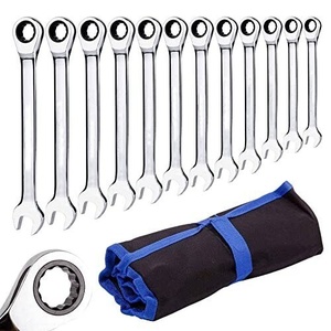 <span class=keywords><strong>12PCS</strong></span> DIY Metric <span class=keywords><strong>Ratchet</strong></span> cờ lê thiết lập 8-19mm CRV Bánh Vòng ratcheting kết hợp cờ lê Kit OEM tùy chỉnh công cụ - Product Image 2