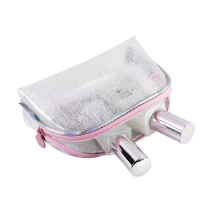 2026 Custom Shiny PVC Holographic National Multi-function Zipper Pouch Beauty <b>Makeup</b> Transparent Cosmetic <b>Bag</b> - Product Image 5