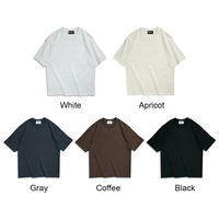 Dropshipping 250G T-shirt vierge en vrac noir et blanc couleur unie T-shirt homme vêtement logo imprimé personnalisé T-shirt col rond