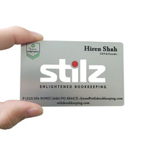 Logo personnel personnalisé de haute qualité Carte de crédit en acier inoxydable durable Taille Carte de visite en métal en acier inoxydable