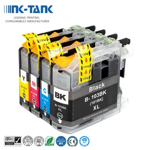 Tinta LC103 LC101 LC 103 101 Kartrid Tinta Kompatibel Warna Premium untuk Brother MFC-J497DW MFC-J650DW MFC-J6520DW Printer