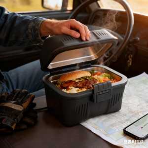 Boîte à lunch chauffante 12V 150W, four portable pour réchauffer les aliments, pour camion, voiture et camping, avec contrôle numérique - Product Image 1