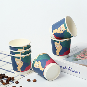 Hai lớp tường <span class=keywords><strong>PE</strong></span> tráng cà phê giấy ly nhiệt cách điện hai mặt cán cho nhà hàng và văn phòng - Product Image 4