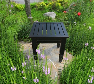 <span class=keywords><strong>Table</strong></span> d'angle extérieure en fonte d'aluminium robuste <span class=keywords><strong>Table</strong></span> d'appoint de patio résistante aux intempéries pour piscine de jardin - Product Image 6