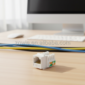 Prise Keystone Cat6 Zowie (référence ABK-004) conforme aux normes PC 94V0 et ROHS, idéale pour les mises à niveau des composants réseau commerciaux et résidentiels (OEM/ODM) - Product Image 4