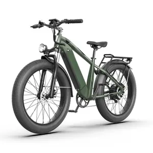 2023 1000W moto dérailleur 7 vitesses Ebike 52 volts 15Ah batterie au Lithium amovible 26 pouces gros pneu VTT électrique