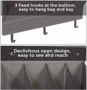Grey 12-Pocket Over the Door <b>Shoe</b> Hanging Organizer Hanging <b>Shoe</b> Organizer Wall <b>Shoe</b> Storage Organizer - Product Image 4