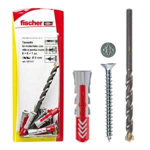 FISCHER - 537636 DUOPOWER W100 K con tornillo y broca para mampostería en blíster-EAN 8001132058572 ANCLAJES MECÁNICO - Product Image 1