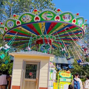 Large Mechanical Equipment Amusement Park Merry Go Round Flying Plane Carousel Kids Ride Merry Go Round