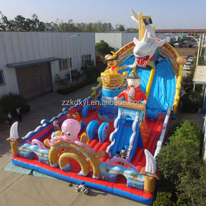New Inflatable Castle <strong>Slide</strong> <strong>Trampoline</strong> Jump Outdoor Children Shark Inflatable Rock Climbing - Product Image 2