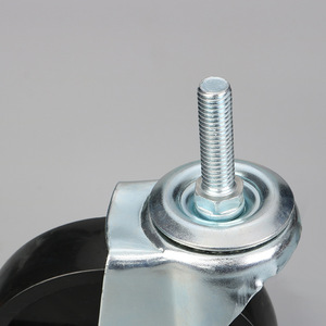 4 Inch Universal Caster Wheels Screw Rod Type Ball Bearing PP Plastic Durable Industrial Furniture Shelf Use - Product Image 1