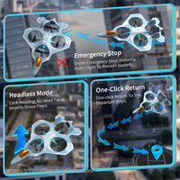 Drone de combat télécommandé EPT 360 Flip prêt à l'emploi en mousse, portée 150 m, pour enfants et adultes, utilisation intérieure-extérieure