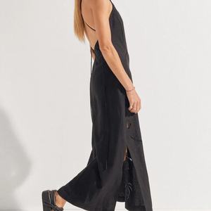 Nuevos Vestidos de Lino para Mujer, Moda de Verano, Elegantes, Cuello en V, Cintura Alta, Maxi, Casuales, con Tirantes y Bordados - Product Image 3