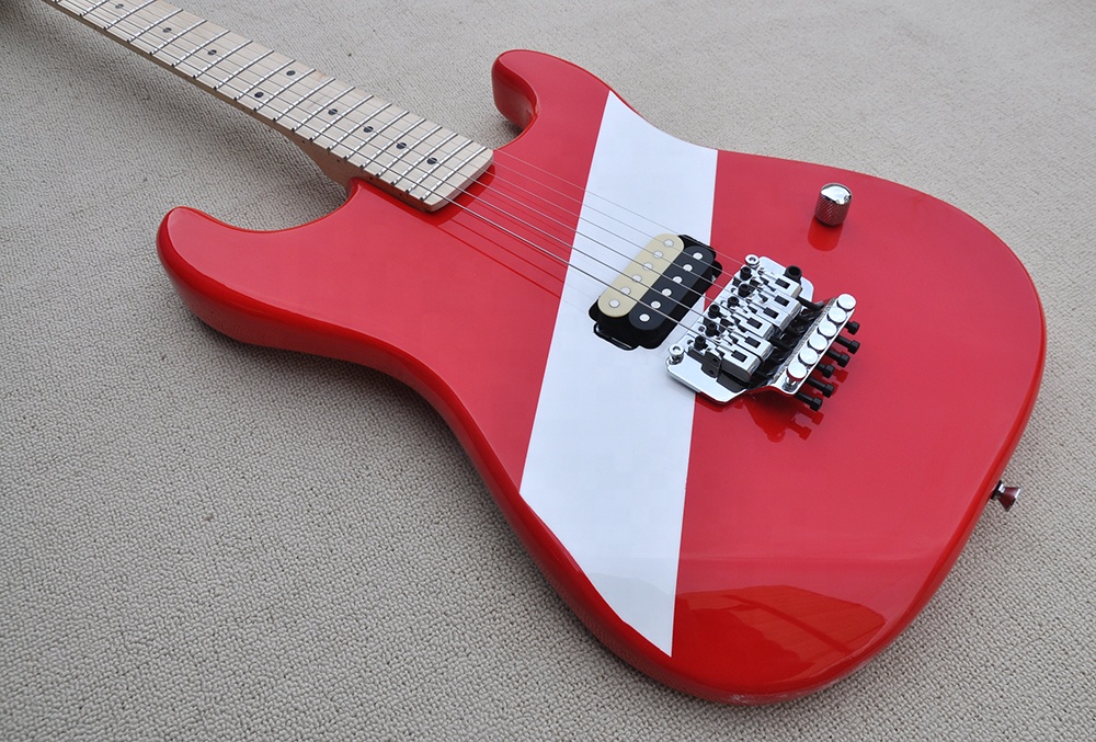 し*で様 メタリックレッド ストラトタイプ エレキギター　フロイドローズ　訳あり し*で様 メタリックレッド ストラトタイプ エレキギター