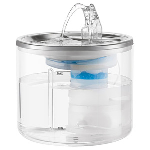 Fontaine à eau automatique pour animaux de compagnie en acier inoxydable, ronde, 790g, détachable, pour chiens et chats, pompe silencieuse WF130 - Product Image 1