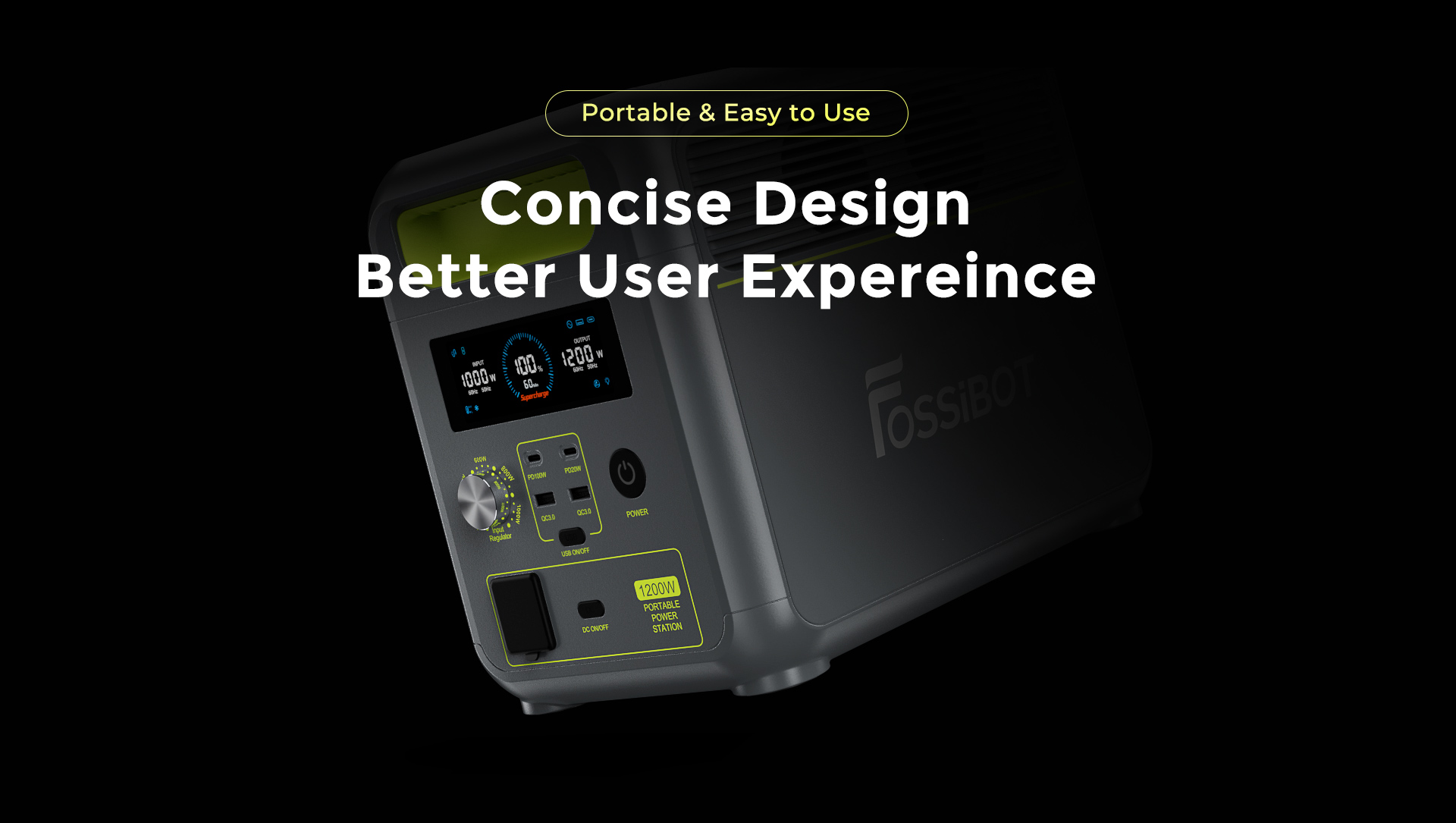 Fossibot F1200 Portable Power Station - 1200W Energy Storage