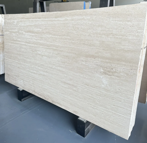 Precio de Fábrica, Piedra de Mármol Natural, Losa de Piedra Travertino Blanca para Revestimiento de Paredes, Decoración de Vestíbulos de Hoteles - Product Image 1