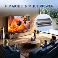 Commutateur HDMI multi-vue Justlink 1080p Full HD 2x1, séparateur d'écran quadruple 2 entrées 1 sortie avec extracteur audio et télécommande IR