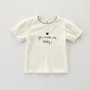 Kaus Bayi Perempuan, Atasan Blus Cantik Lengan Pendek Berbunga Musim Panas Baru - Product Image 4