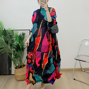 เดรสออกงานปาร์ตี้ตอนเย็นของผู้หญิงชุดเดรสทางการ2025แฟชั่นเอวธรรมชาติพิมพ์ลายดอกไม้จับจีบดีไซน์เพชรแหวกแนวขนาดพิเศษ - Product Image 2