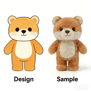 Jouet en peluche personnalisé pour <span class=keywords><strong>chien</strong></span>, fabrication OEM, personnage de dessin animé en peluche, mascotte de <span class=keywords><strong>chien</strong></span> noir et gris doux, animal en peluche à partir d'un croquis - Product Image 6