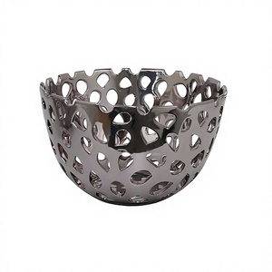 Bol de service en aluminium au design classique, taille personnalisée, couleur argent, pour desserts et chocolats, en gros - Product Image 1