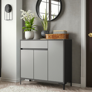 Scarpiera Moderna di Lusso in Lega di Alluminio con Protezione Solare Impermeabile per Esterni, Scarpiera <span class=keywords><strong>da</strong></span> Ingresso per Balcone con <span class=keywords><strong>Anta</strong></span> a Nido d'Ape - Product Image 1