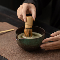 Ensemble de thé matcha japonais 550 ml, bol en céramique, fouet en bambou Chasen, Chashaku, vente en gros, fournisseur OEM ODM pour hôtels et restaurants