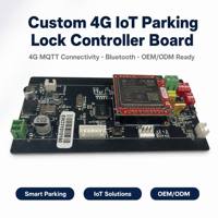 Controlador de Sistema de Estacionamiento Inteligente, Placa de Control de Bloqueo de Estacionamiento 4G IoT MQTT con Detección de Vehículos por Ultrasonido y Bucle de Tierra