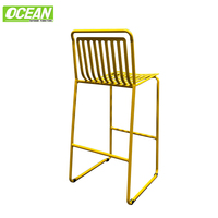 Tabouret de bar industriel moderne pour jardin extérieur, ensemble de chaises, meubles OEM pour hôtel et villa avec cadre en aluminium pour salle à manger, bar et maison
