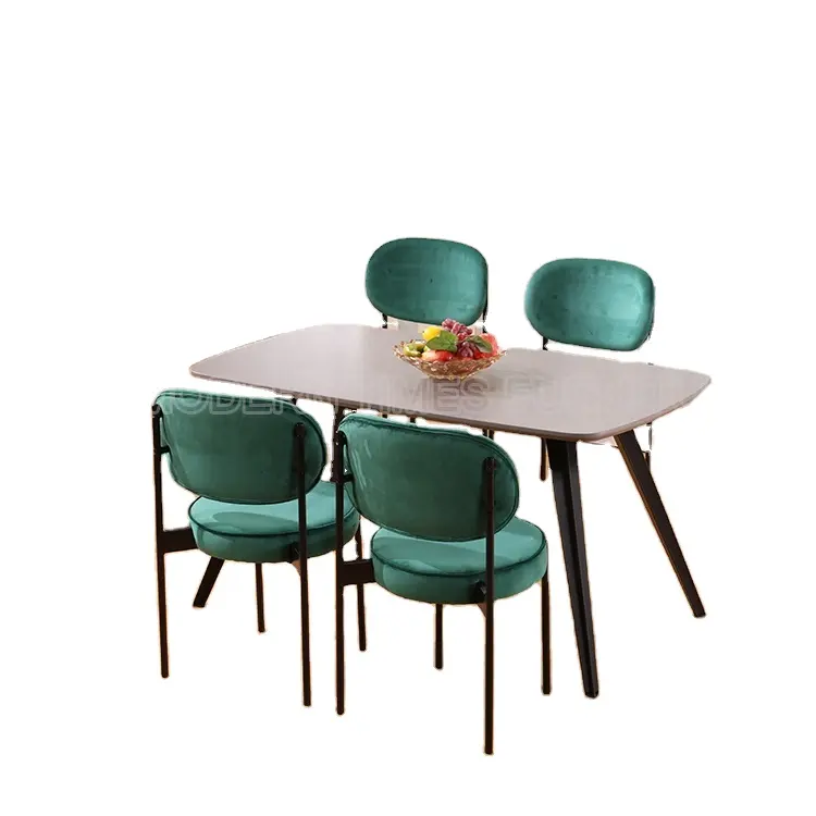 Professional manufacturer wholesale modern design high quality wood dinning table set 4 seater dining room furniture