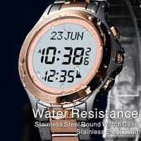 Jam Tangan Digital Muslim Islami Masjid Azan Travel Alarm Couble AS-T003SW AL SAHAR