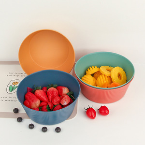 <span class=keywords><strong>Bacinella</strong></span> per insalata <span class=keywords><strong>di</strong></span> verdure da cucina per uso domestico transfrontaliera fatta <span class=keywords><strong>di</strong></span> frumento Design moderno ciotola <span class=keywords><strong>di</strong></span> frutta in <span class=keywords><strong>plastica</strong></span> multifunzionale - Product Image 4