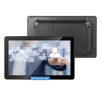 PC industriel sans ventilateur de 15,6, 18,5 et 21,5 pouces, J6412 I3 I5 I7, IP65, Linux, montage sur panneau, écran tactile capacitif, RS232 RS485