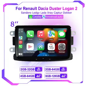 Radio Android pour <span class=keywords><strong>Dacia</strong></span> Sandero Duster Captur Logan Symbol Docks Lodgy Multimedia CarPlay AUTO GPS Navigation SWC BT WiFi - Product Image 2