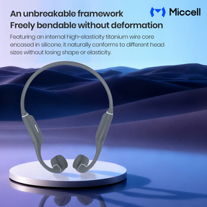 Casque audio sans fil à conduction osseuse Miccell avec étanchéité IPX8 et conception ouverte pour les sports de plein air et les coureurs - Product Image 4