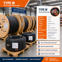 Kabel Daya Portabel Tipe W Standar 1650, Kabel Tembaga Terisolasi EPR Tugas Berat 2000V, Fleksibel dan Beruntai untuk Pusat Data AI