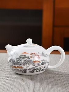 Tetera Mini de Cerámica y Porcelana, Estilo Chino Vintage con Diseño Floral Azul, Ecológica y Personalizable - Product Image 6