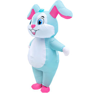 Bebé azul usable poliéster conejito mascota <span class=keywords><strong>disfraz</strong></span> para Cosplay <span class=keywords><strong>conejo</strong></span> inflable aire soplado tela lindo conejito <span class=keywords><strong>disfraz</strong></span> decoraciones - Product Image 3