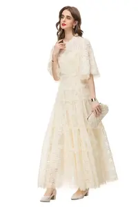 Xxxl <span class=keywords><strong>abito</strong></span> lungo in pizzo 2024 primavera sera festa donna Allover pizzo motivo floreale <span class=keywords><strong>svasato</strong></span> elegante Maxi <span class=keywords><strong>abito</strong></span> lungo occasioni - Product Image 6