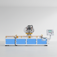 Machine de perçage CNC pour serrures et charnières de portes en bois massif, avec fonction de retournement manuel et découpe de précision, couleur personnalisable