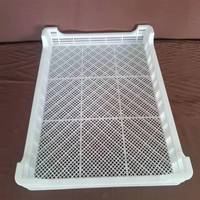 Plateau de congélation rapide en maille plastique empilable, qualité alimentaire HDPE, pour usine de transformation de crevettes blanches Vannamei IQF
