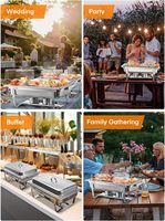Matériel de Traiteur Haut de Gamme pour Hôtellerie et Mariages, Ensemble Buffet Chafing Dish/Réchaud Professionnel pour Événements Commerciaux et Sociaux