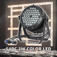 Projecteur LED Par Slim 3W Pleine Couleur 54 Pièces IP33 avec Contrôle Sonore pour KTV, Mariages, Studios de Danse, Éclairage d'Ambiance