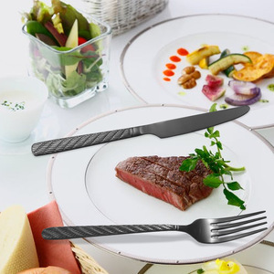 Stainless Steel Twisted Knife Fork Spoon <b>Set</b> 5 Piece Retro Western Style Steak Flatware Picnic Use - Product Image 4