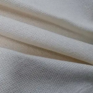Pc61018 Thiên Nhiên Vải Trắng Polyester/Cotton 65/35 Pha Trộn TC Dệt Vải Van Điều Tiết Vải Cho Loa
