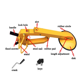 Bloqueurs de roues anti-vol robustes pour entrepôts et usines, serre-roues pour camions - Product Image 3