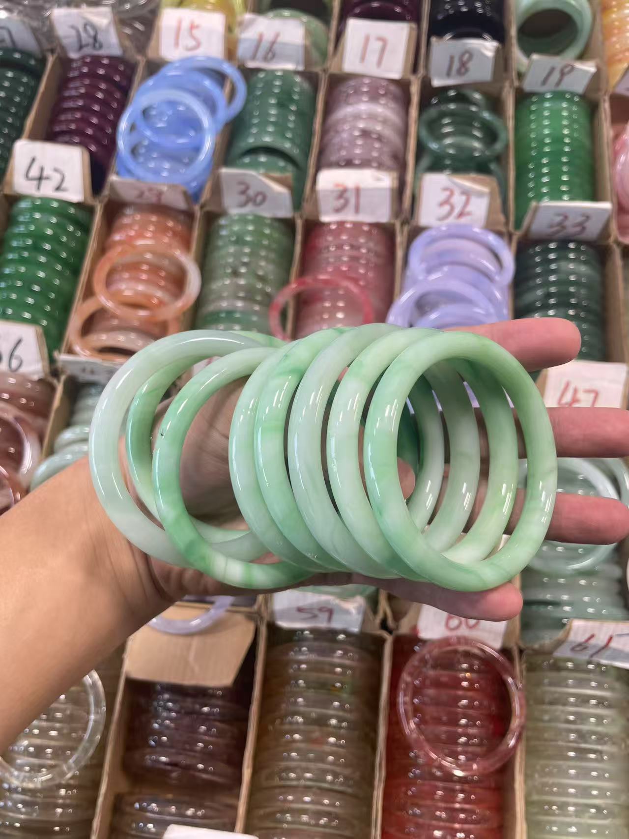 colorful white ancient jade
