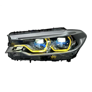 Fari SJC Auto per BMW Serie 5 G30 G38 2018-2020, Luci Diurne Gialle e Bianche Modificate, Fari M5 con Fascio Alto e Basso, Ricambi Auto - Product Image 2