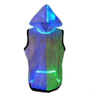 Felpa con Cappuccio Luminosa a Matrice LED RGB - Maglioni LED per Uomo - Product Image 4